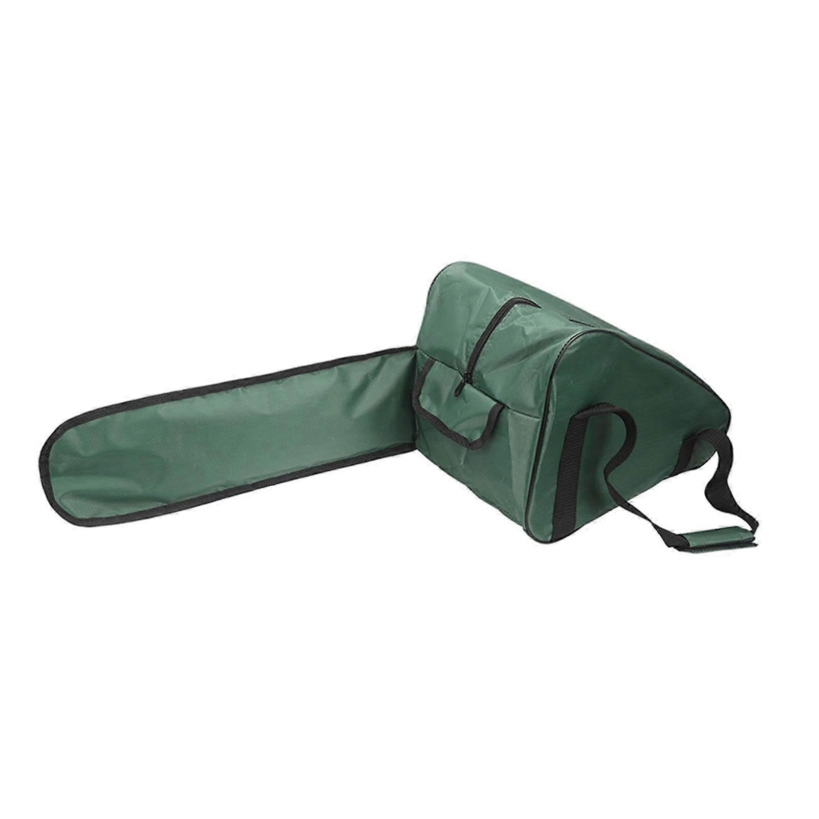 Green garden tool bag with waterproof design and carrying handle