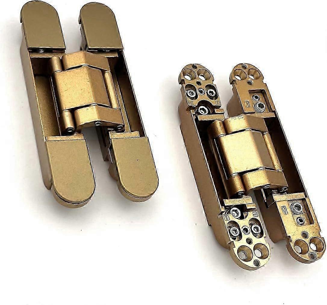 2025 Latest Model  2 Pack Hidden Door Hinges, 6 inch 3-Way Adjustable Concealed
