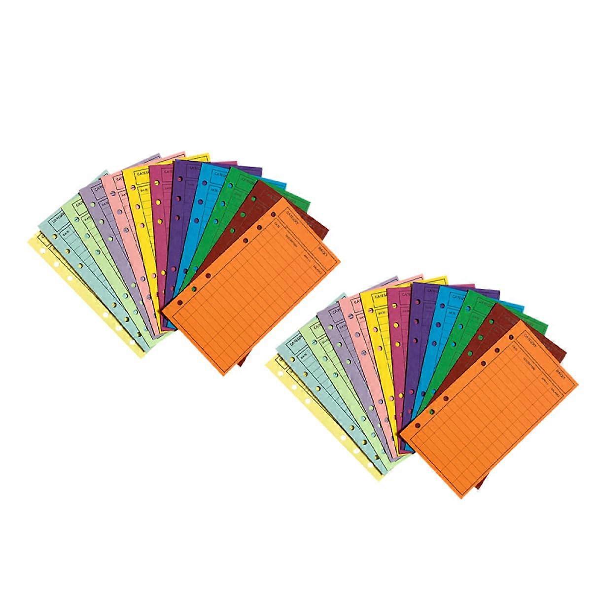 24 Budget Envelopes with Budget Sheets for Money Management - Colorful Paper Envelopes for Personal Finance Planning for Students and Households