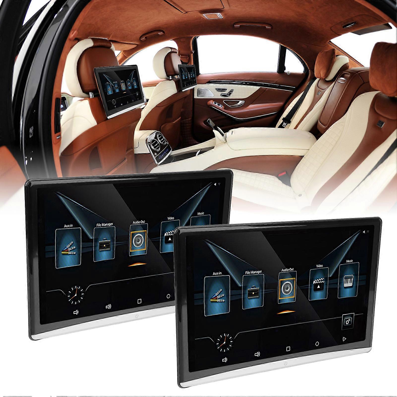 12.4in Car Headrest Monitor IPS Touch Screen Support WIFI USB for Android 10.0 Rear Seat Entertainment System 