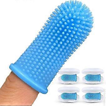 360 Soft Bristle Finger Toothbrush for Small Dogs - Gentle Pet Dental Care Kit