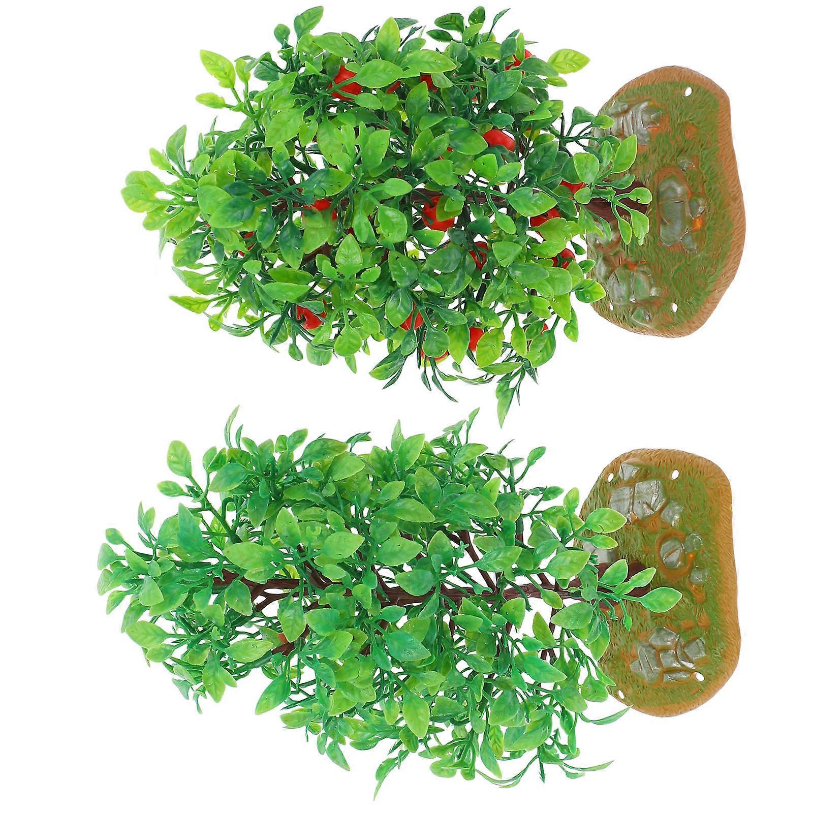 Mini Scene Accessory Model Trees Sand Table Model Tree Miniature Diy Projects 2Pcs