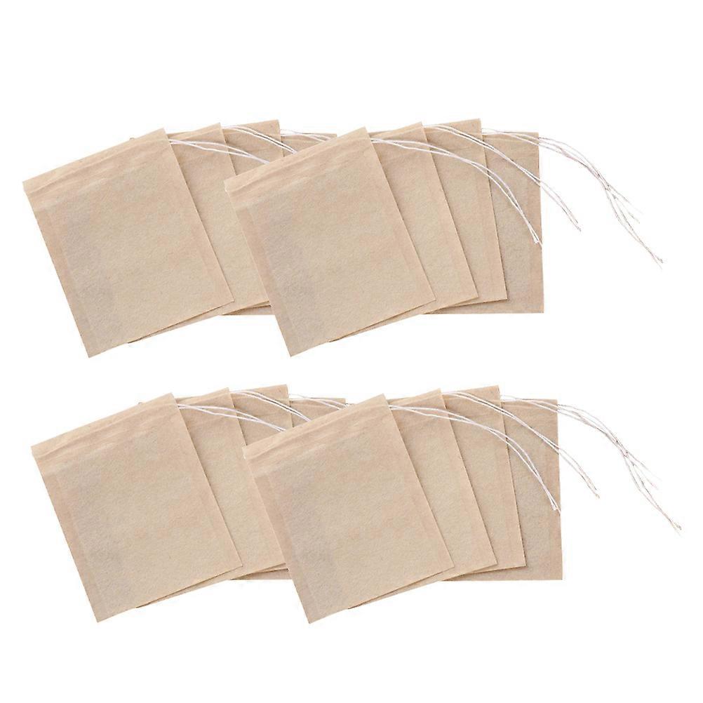 Disposable Tea Filter Bag Drawstring Design Rectangular Shape Chocolate Color For Coffee Spice 300Pack