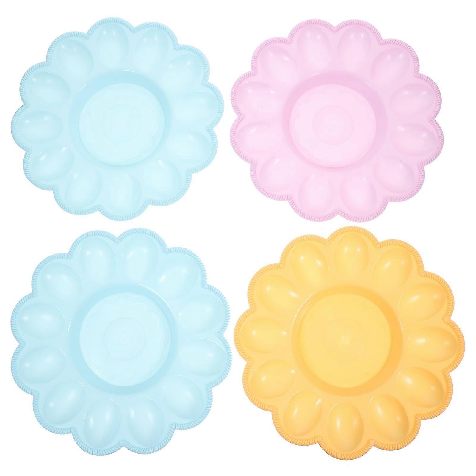 4Pcs Egg Holder Trays Premium Egg Holders Plastic Egg Holders (Random Color)