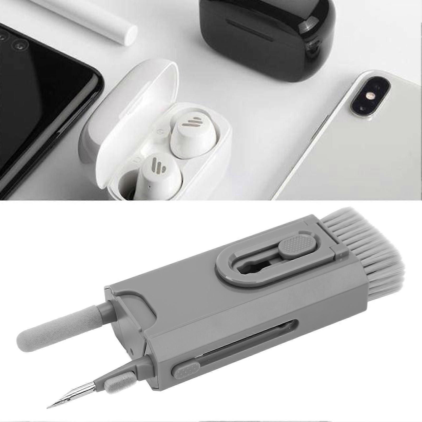 8 In 1 Phone Cleaning Brush Multifunctional Cleaning Brush for Computer Keyboard Headset Laptop Camera Lens Grey 