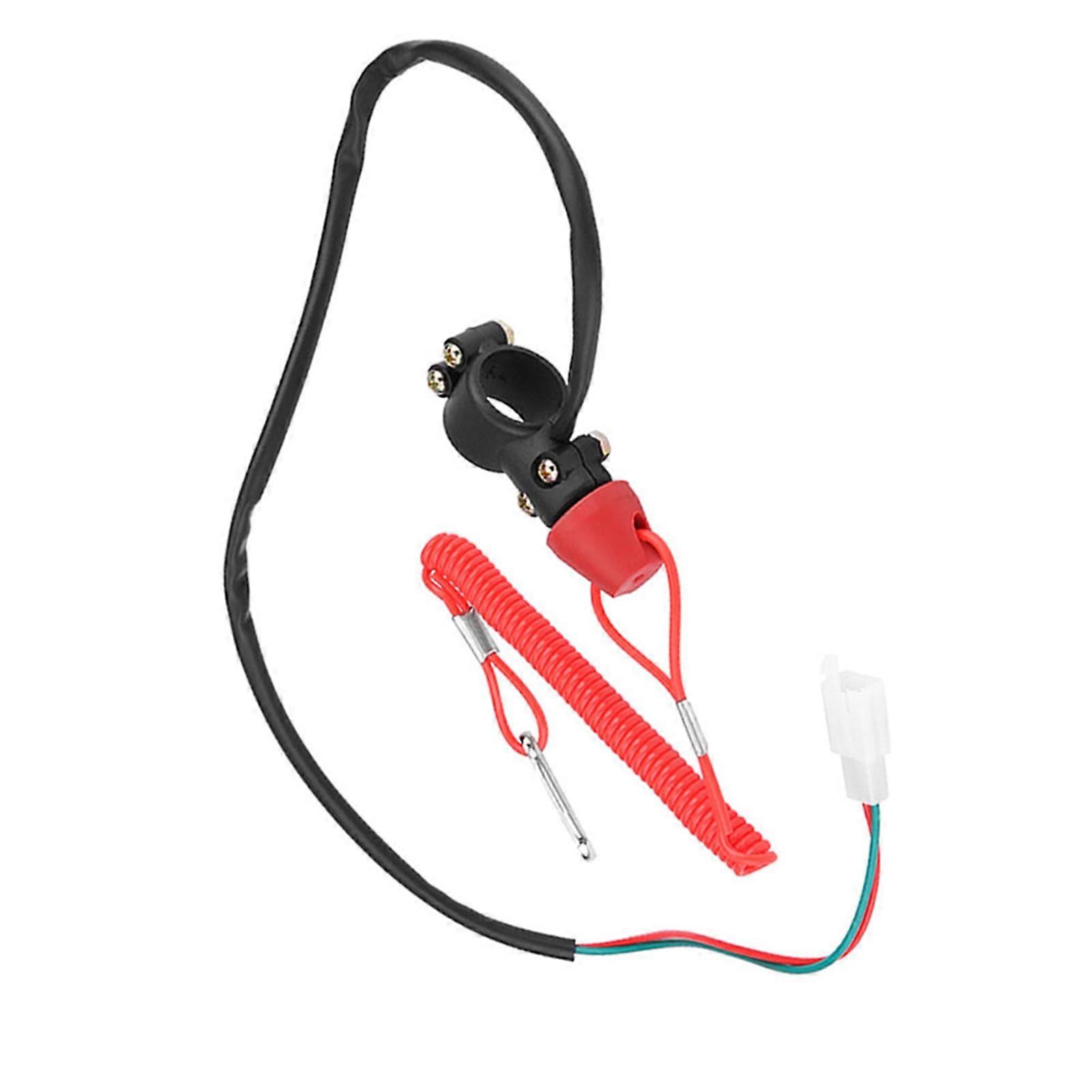 22mm 7/8" Motorcycle Boat Outboard Engine Motor Kill Stop Switch W/ Tether Lanyard Cord