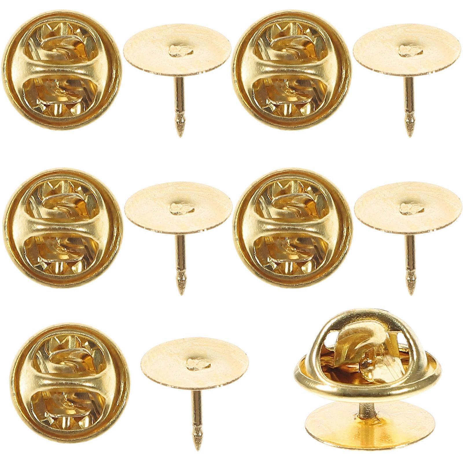 50 Sets Pin Back Lapel Pins Stainless Steel Tie Tack Pins with Locking Back Supply