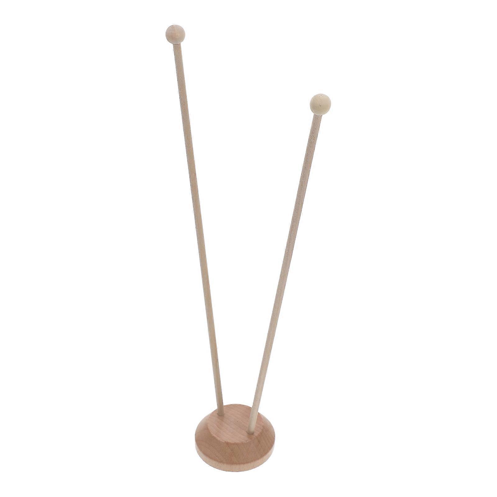 Elegant Wooden Desk Flag Base for Indoor Use – Sturdy Solid Table Holder for Office, Conference Rooms & Exhibitions with Double Support