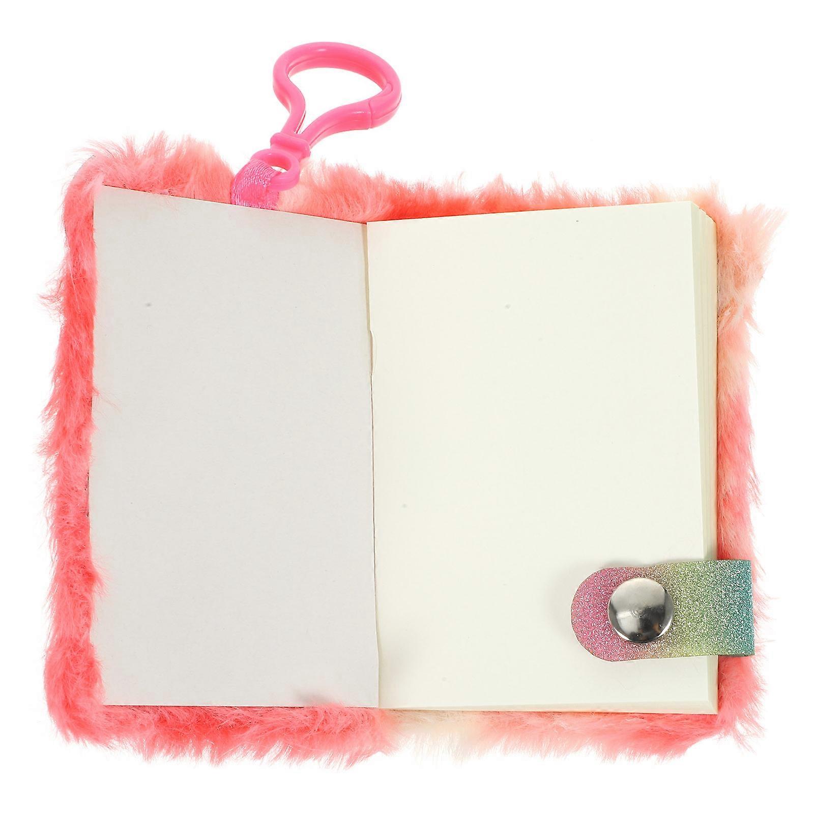 Portable Hanging diary for Students with Creative Design and Plush Cover Red Color 5x7 Inches