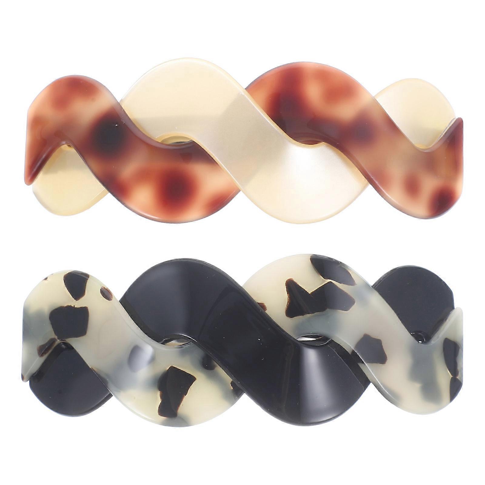 2pcs Printemps Pinces à Cheveux Barrettes Porte-Chignons Porte-Queue de Cheval