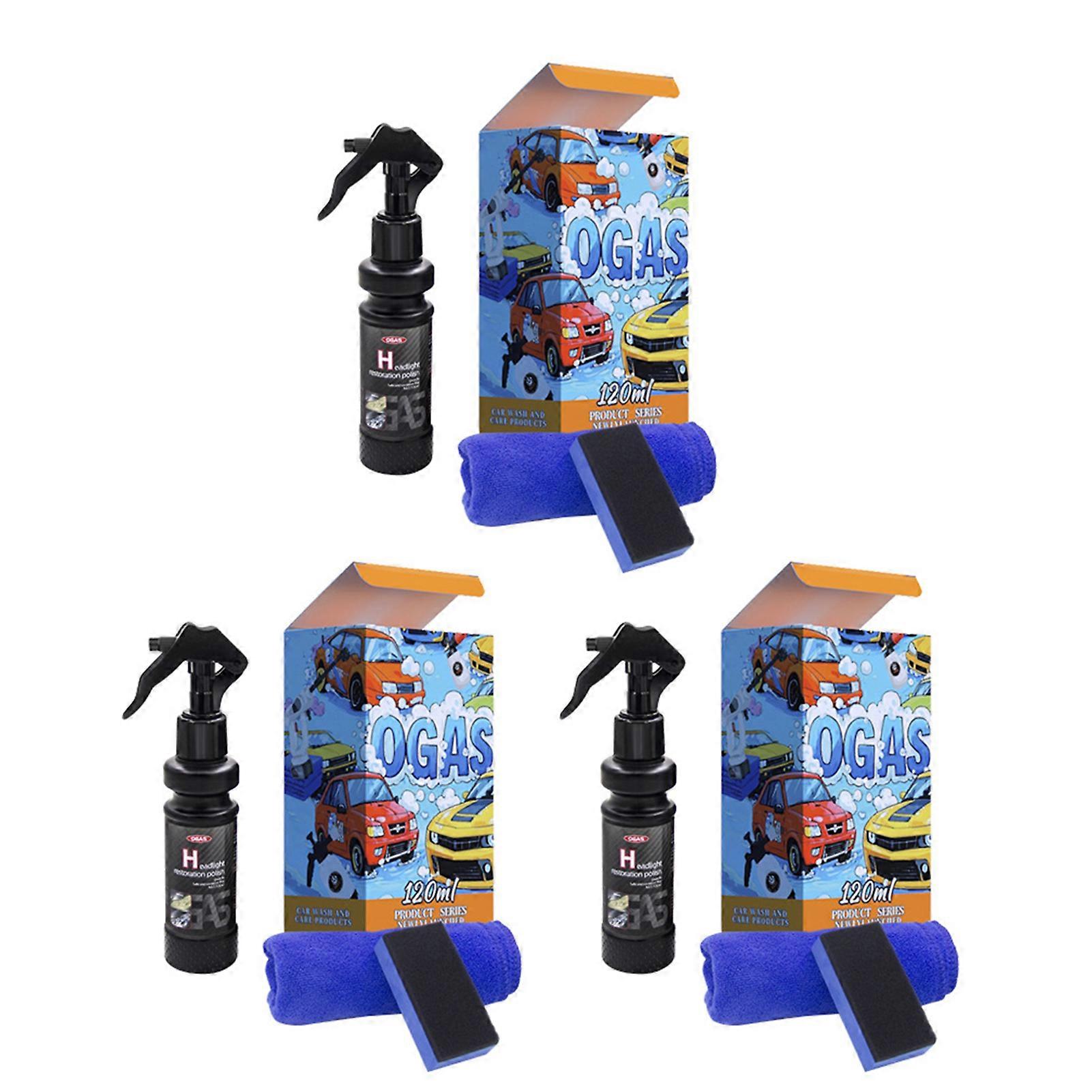 Car Headlight Repair Kit - Yellowing Remover & Polishing Liquid for Scratch Removal, Restoration, and Long-Lasting Protection for All Headlights