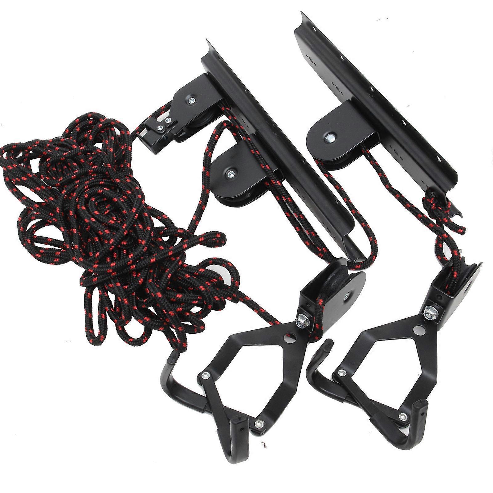 Bike Wall Mount Hanger Black for Home Use Made of Steel ABS PP 1 Set