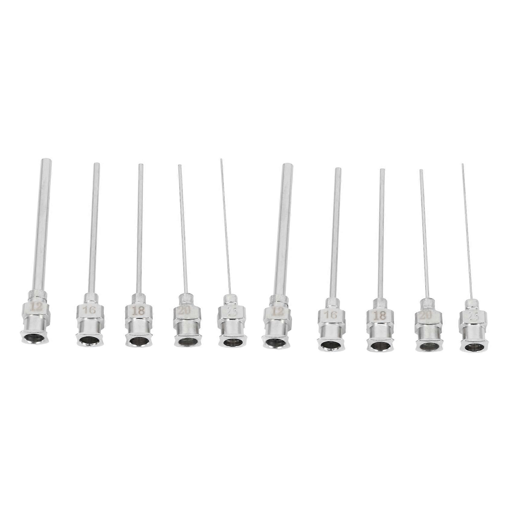 10Pcs Gauge Blunt Stainless Dispensing Syringe Needle Tip 12/16/18/20/25/38G