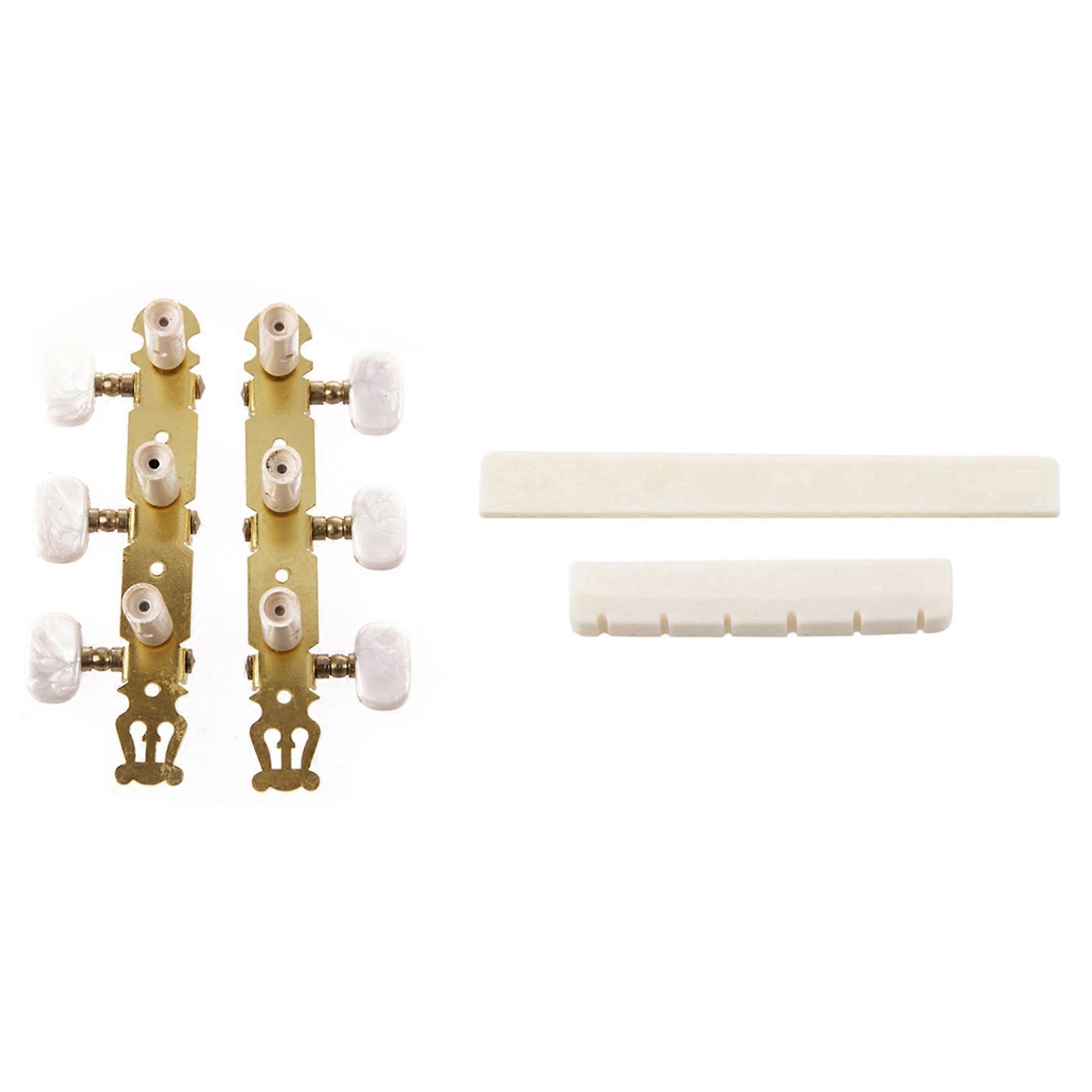1 Set Classical Guitar Tuning Keys Pegs Machine Heads Tuner with 6 String Classical Guitar Bone Brid