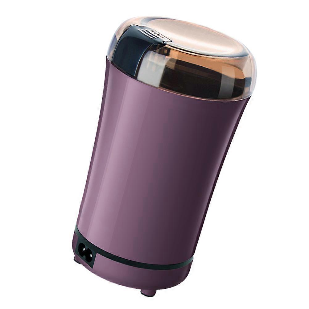 Electric Mini Coffee Grinder for Home Use – Stainless Steel Spice & Bean Grinder with Transparent Lid, One Hand Operation,