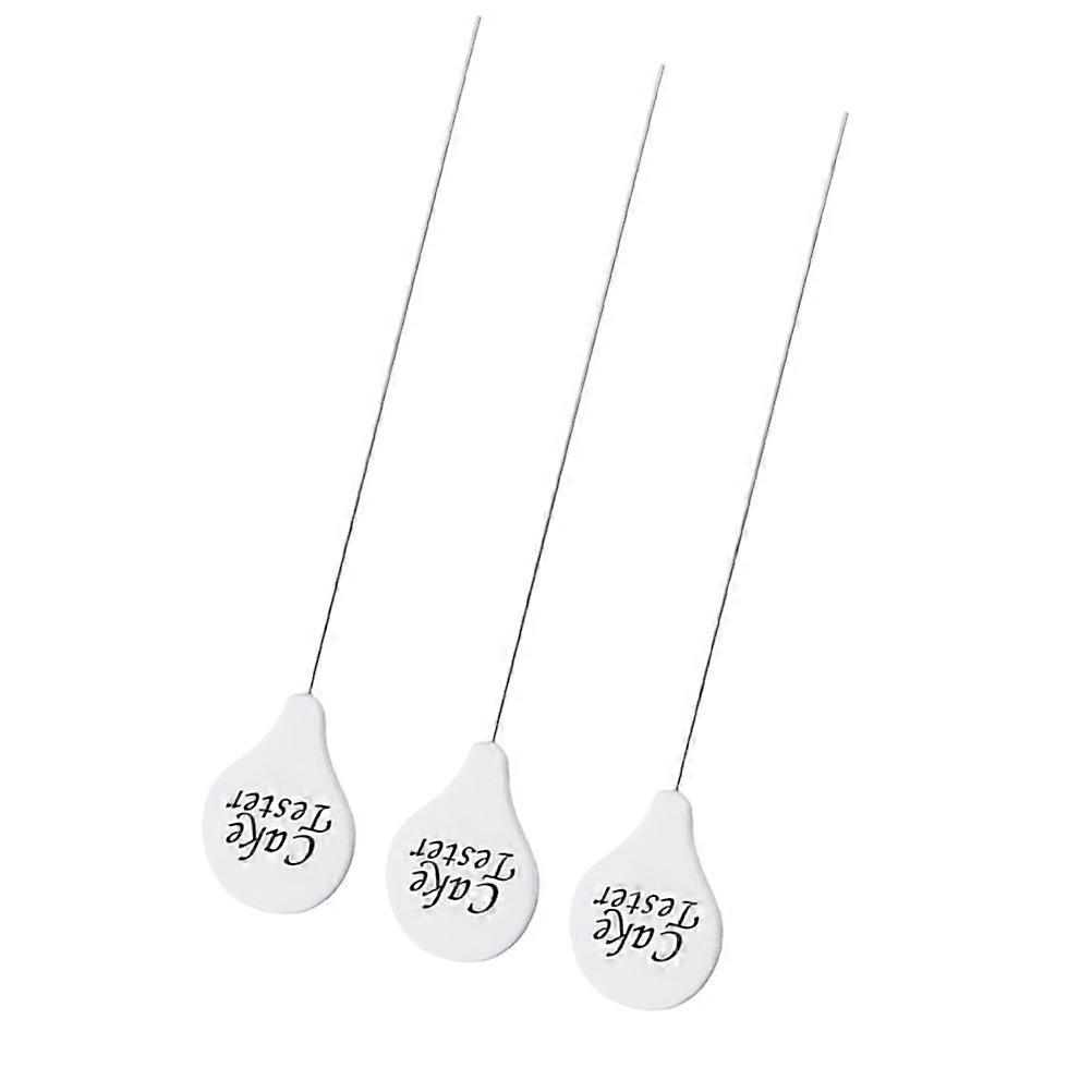 Stainless Steel Cake Tester for Baking Use with Design and Easy Cleaning White 3pcs