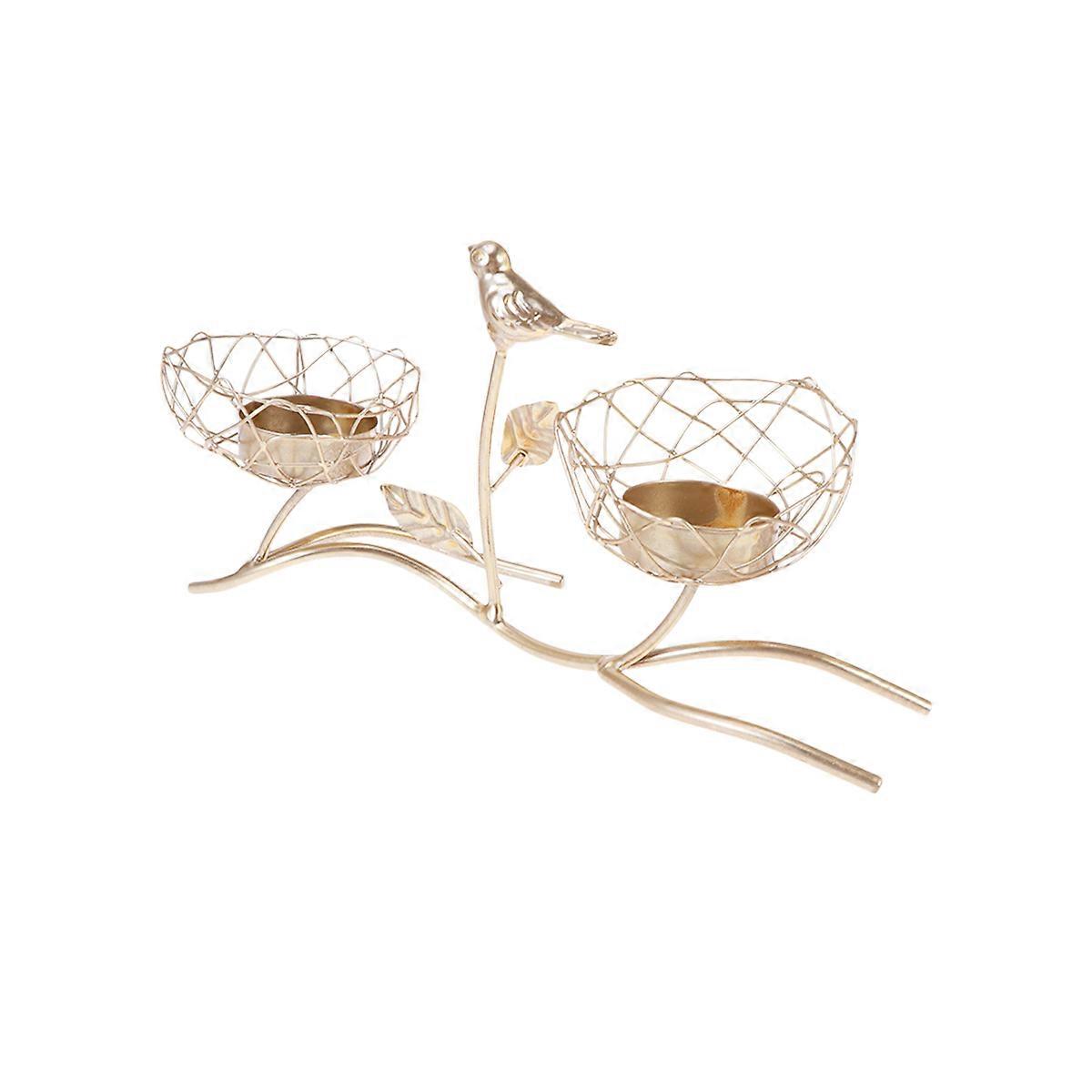 Iron Base Candlestick Nordic Style Tree Branch Shape Decoration 9x13x24cm Holding Candle 1Pack