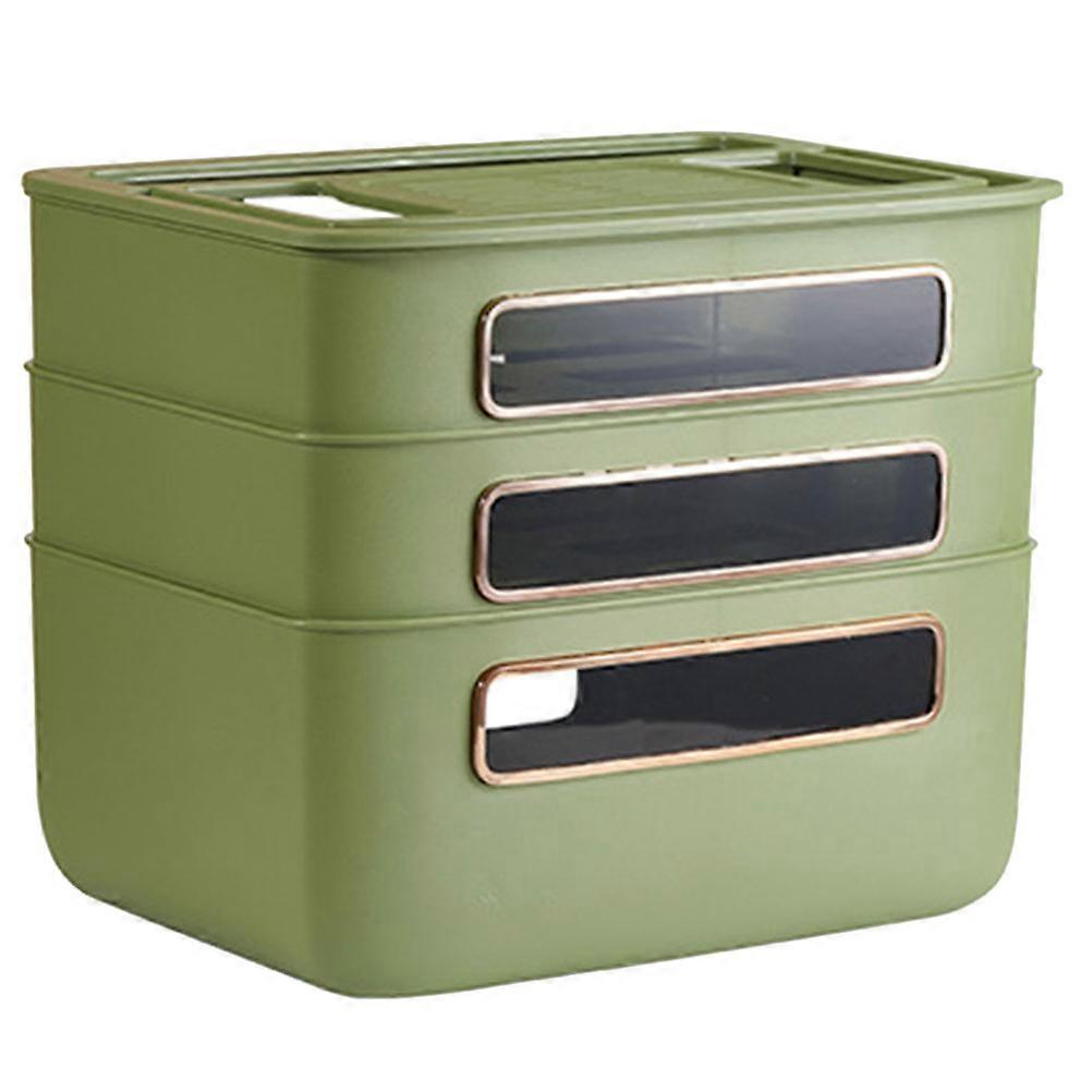 Green PP Material Router Storage Box for Home Office with Cable Management Solution and Sliding