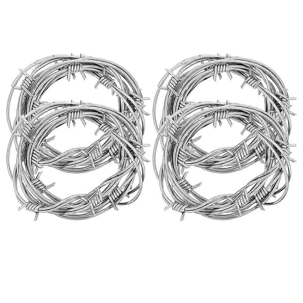 Spooky Party Decorations Fake Barbed Wires For Cosplay Event 240X2X0.2CM Silver 4Pcs
