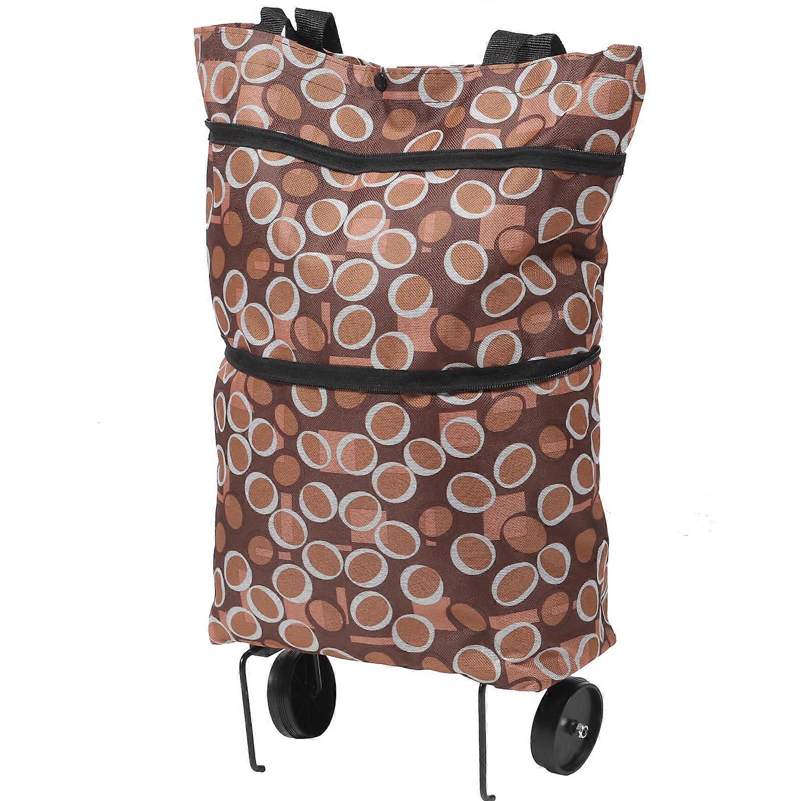 Lightweight Wheeled Shopping Cart Trolley Bag for Grocery, Beach, Travel, Home, School and Outdoor Use