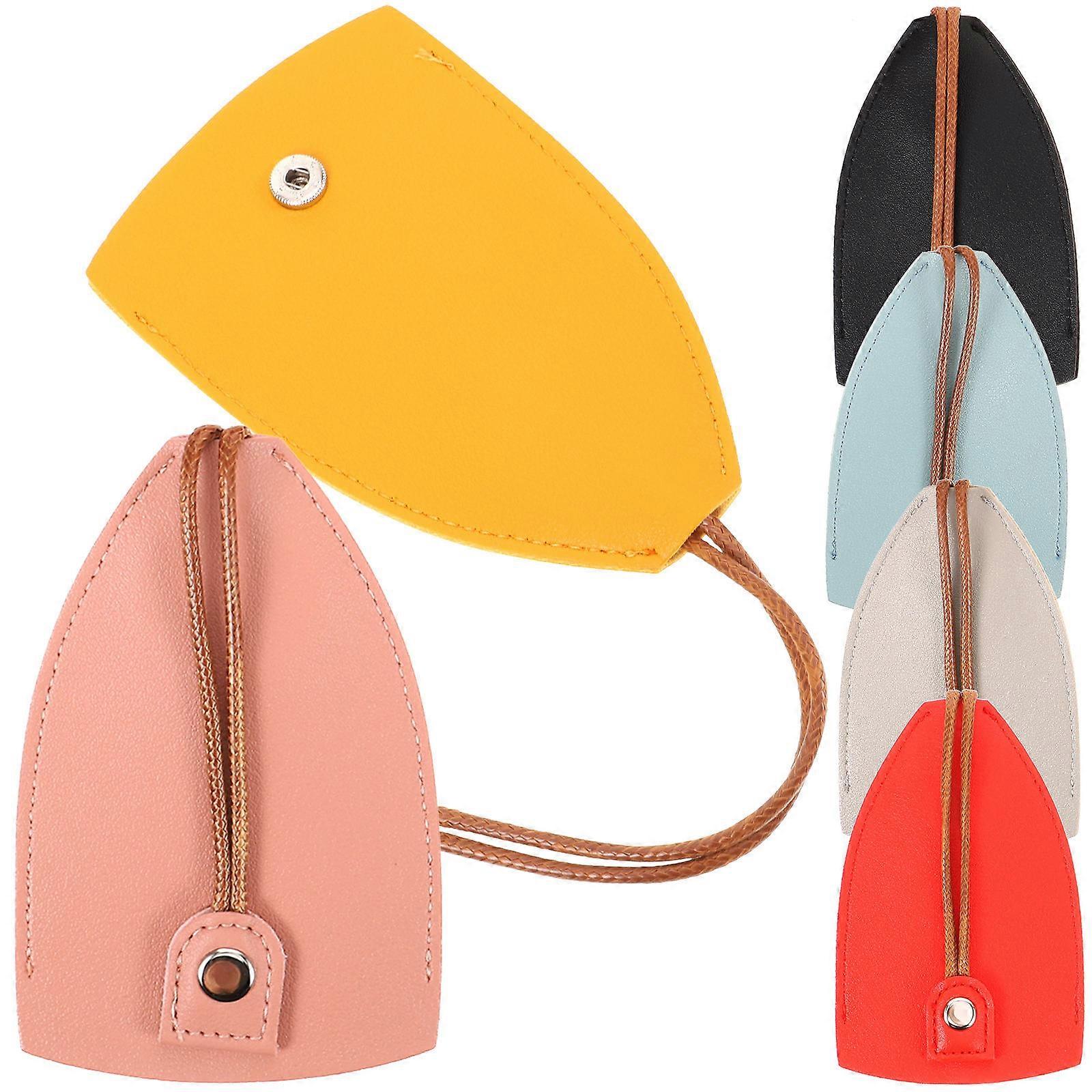 Fashion Keys Storage PU Bag Car Key Pull-Out Cases for 6Pcs Assorted Colors