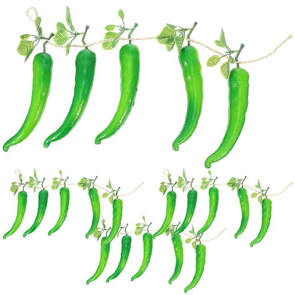 Decorative Pepper 4Set Simulation Chili String Ideal For Use In Vegetable Shops And