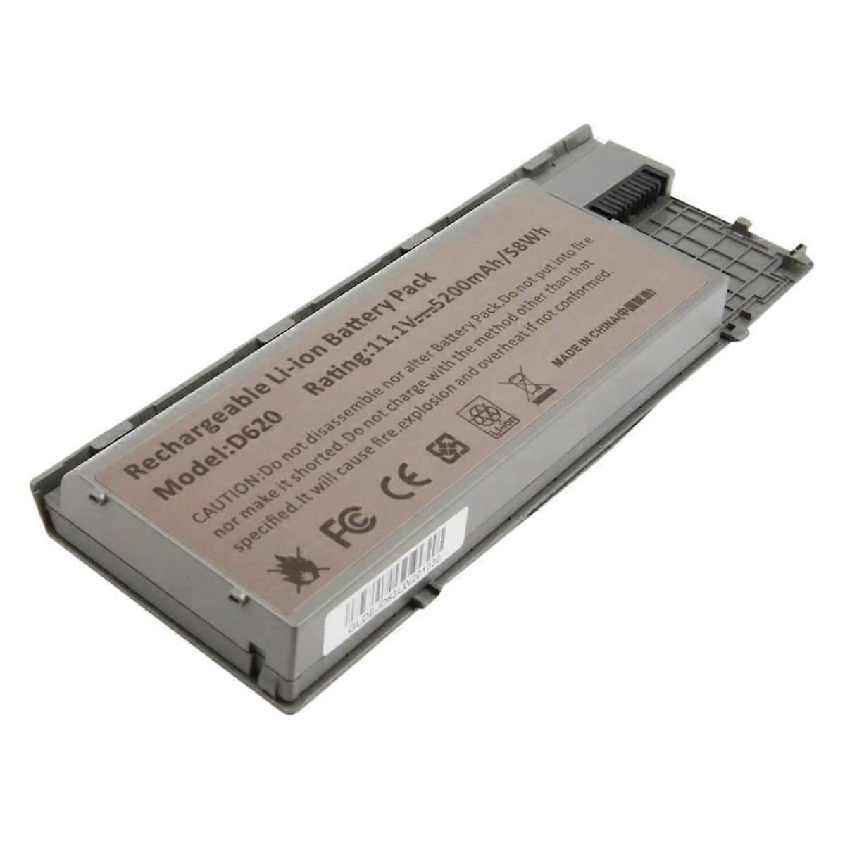 Replacement Battery for Dell Latitude D620 11.1V 5200mAh Li-ion, Grey