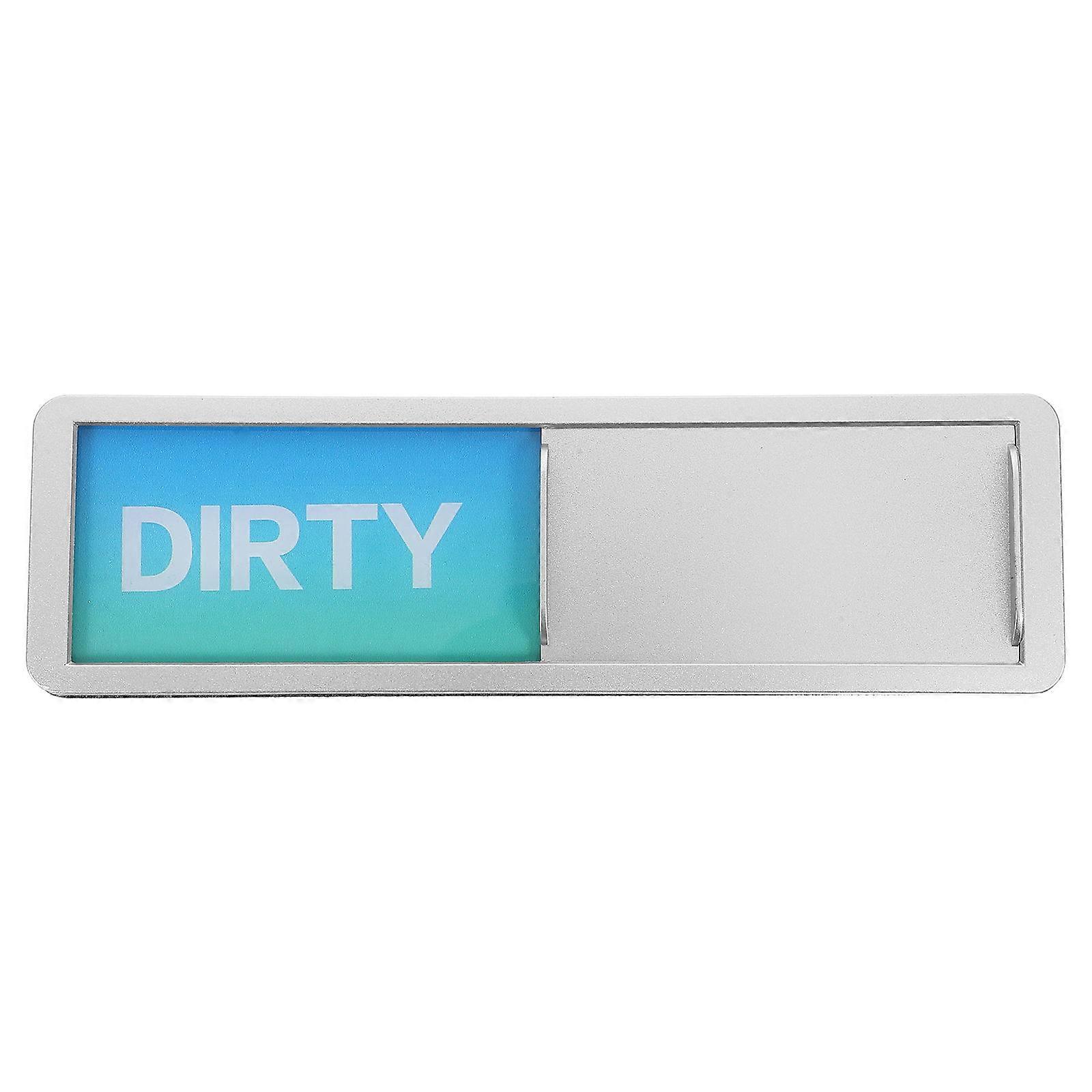 Dishwasher Clean Dirty Magnet Sign Indicator in Silver Color for Home Use Made of ABS 4x6 Inches