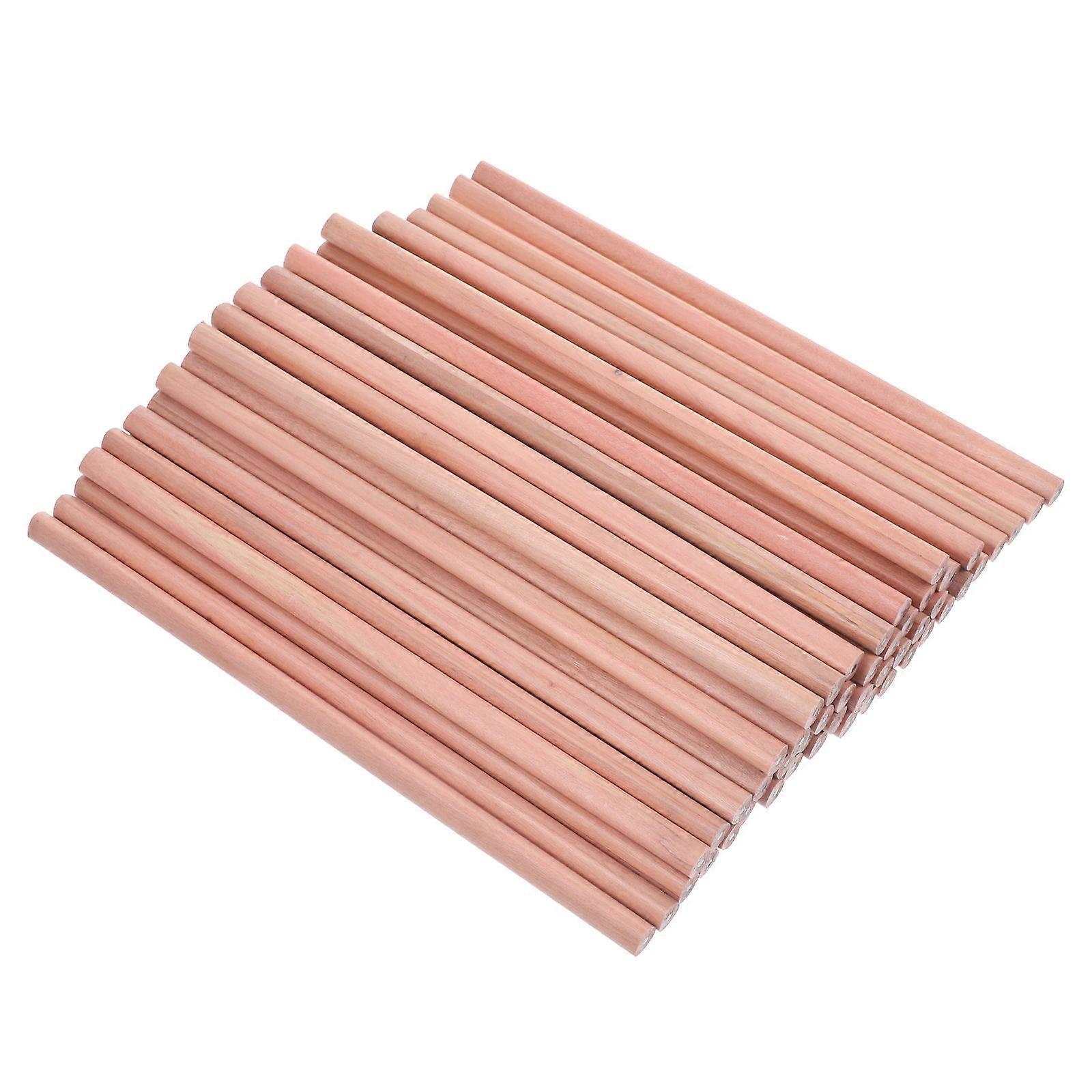 Daily Writing Pencils Wooden Pencils for School Supplies Children Convenient Triangular Light Brown 0.8x0.8x17.5cm Writing 50Pack
