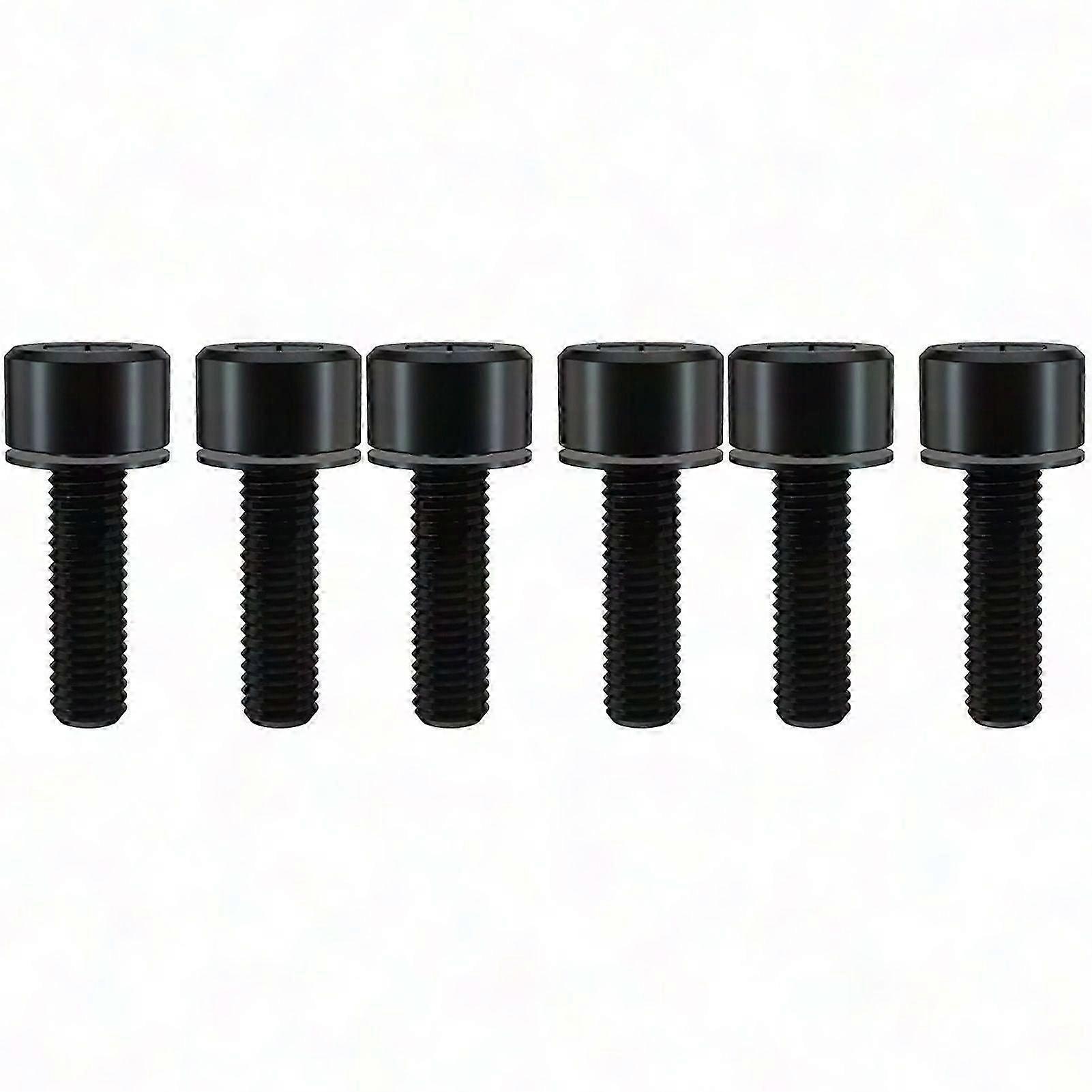 6pcs M5x18 チタン合金自転車ステムネジ、マウンテン & ロードバイク修理用ワッシャー付き
