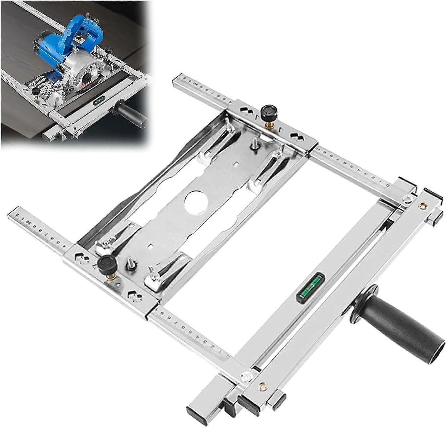 Edge guide positioner for cutting machines, modified stainless steel positioning frame tool