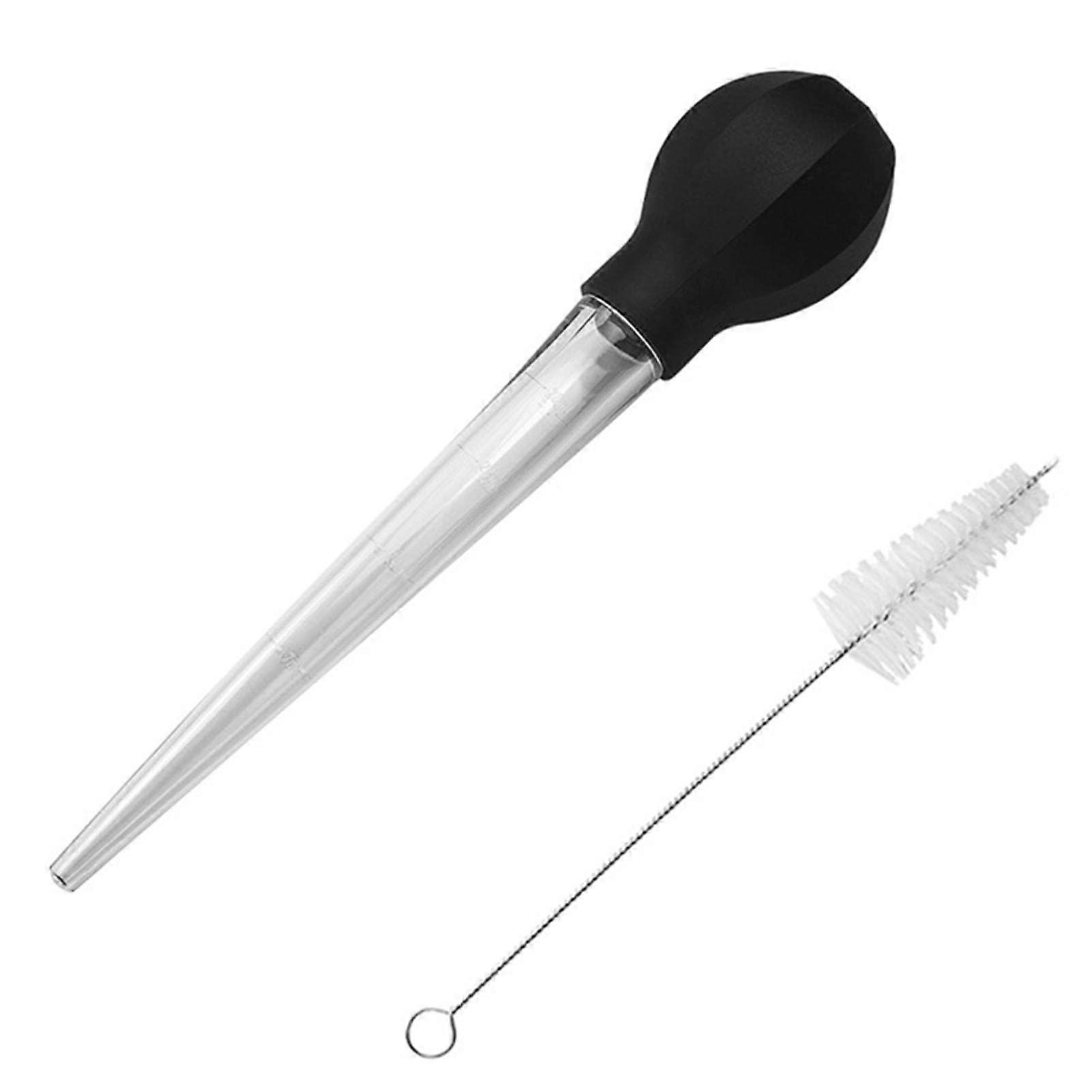 Turkey Roast Press Set, Food Grade Silicone Baster and Pipette with Large Cleaning Brush for Turkey, Chicken, and Brisket (2 Pcs)