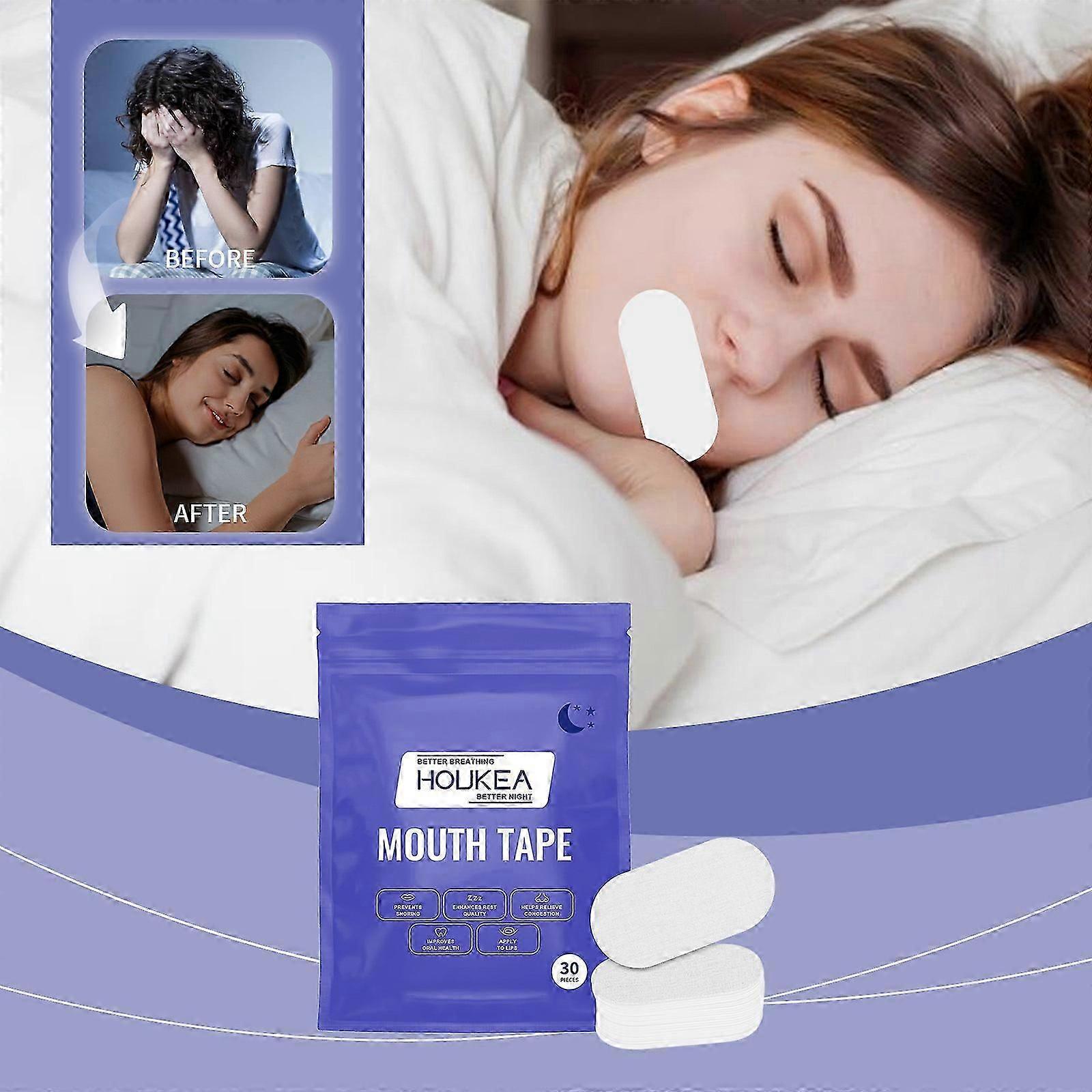 Breathable Mouth Tape for Sleeping Promotes Nose Breathing & Better Sleep with 30 Comfortable Strips