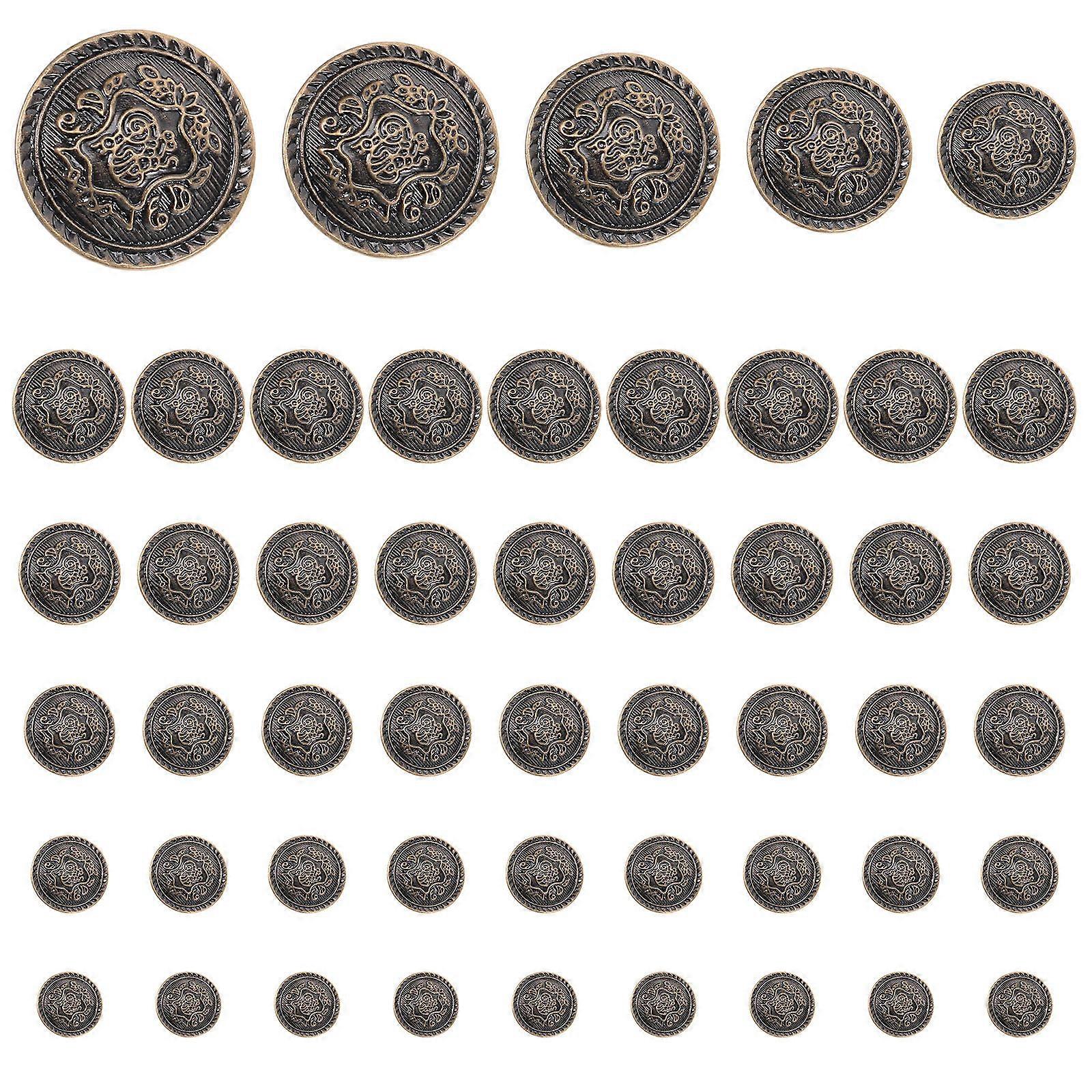 Vintage Alloy Buttons 50Pcs For Clothing DIY and Craft Making Perfect For Birthday Or Christmas Giving To Men And Women
