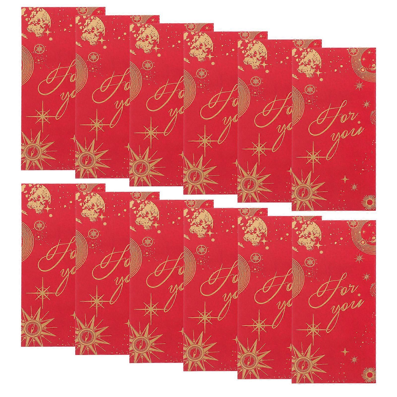 20pcs Spring Festival Red Envelope New Year Red Envelope New Year Eve Money Storage Pouch