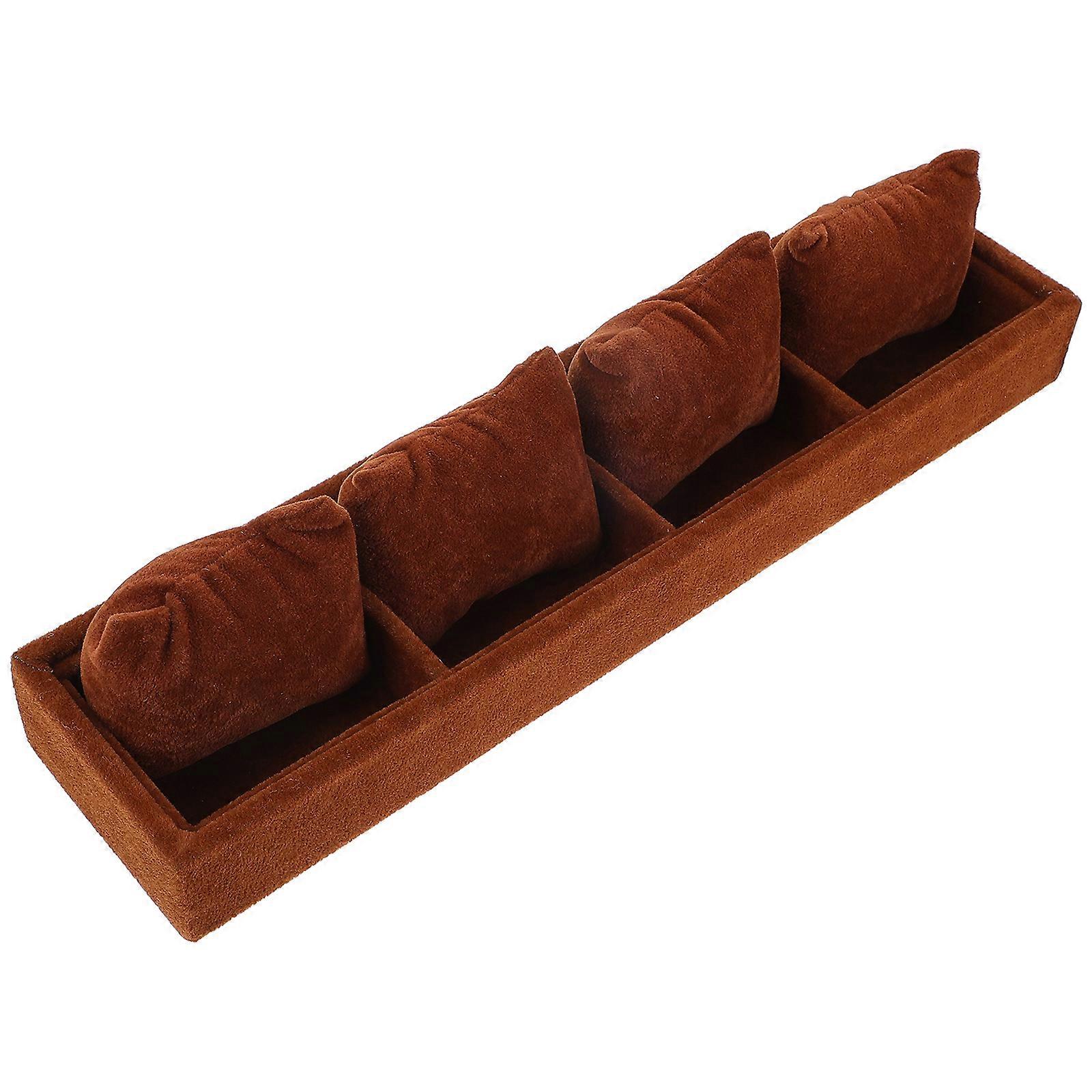 Bangle Jewelry Display Holder For Retail Stores And Trade Shows Created With Brown Velvet And Sponge In 1Set