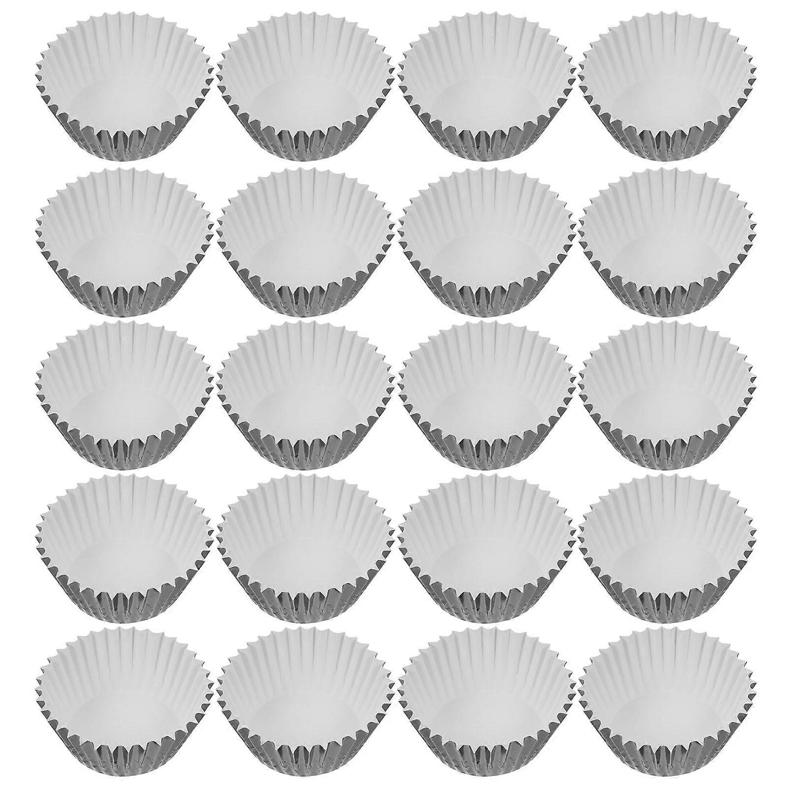 Black Foil Baking Cups for Cupcakes and Muffins Versatile Egg Tart Liners with Aluminum Foil Paper Home Use 100Pcs