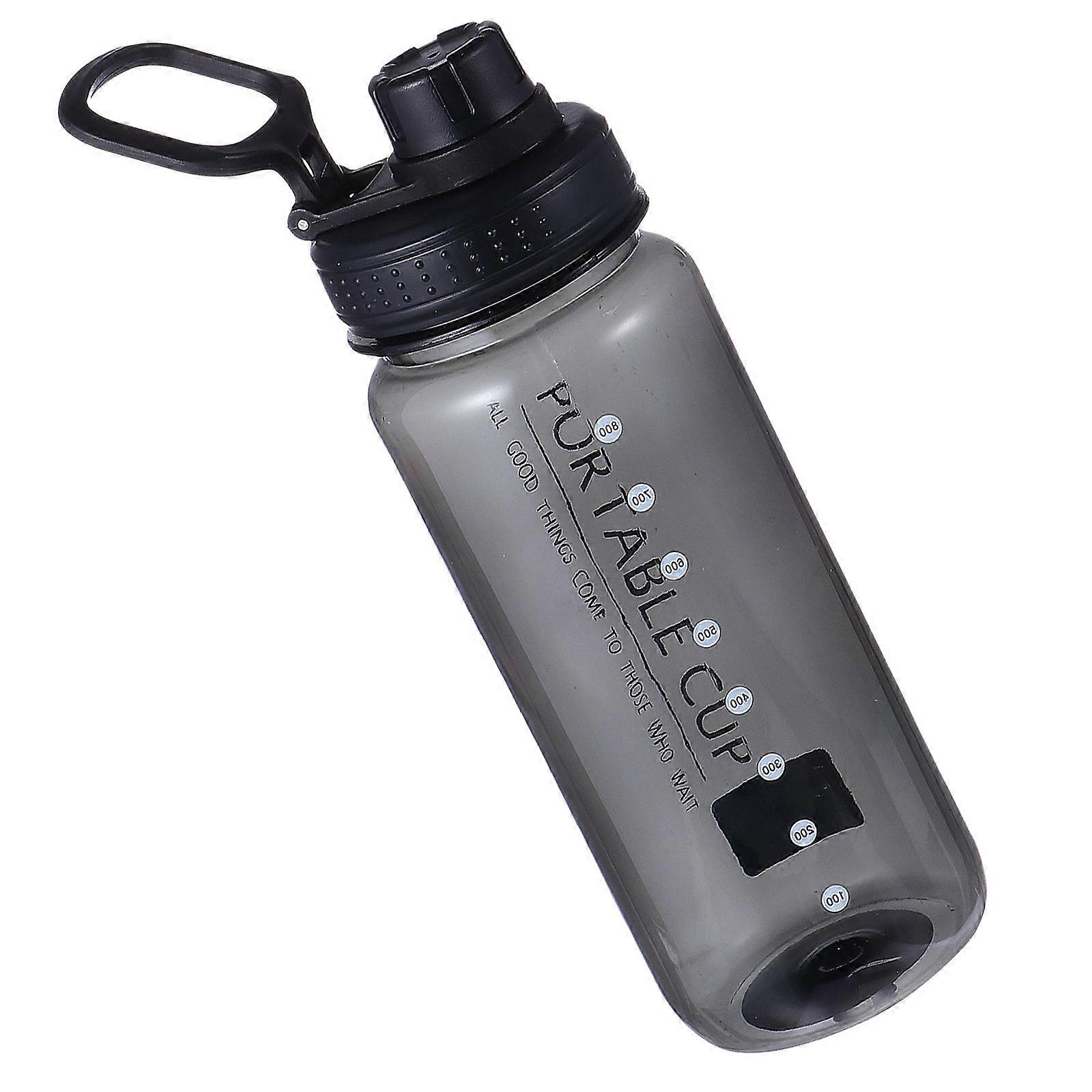 Reusable Water Bottle Fitness Water Cup 800ml Black Ideal For Running Cycling With Ergonomic Handle 1Pack