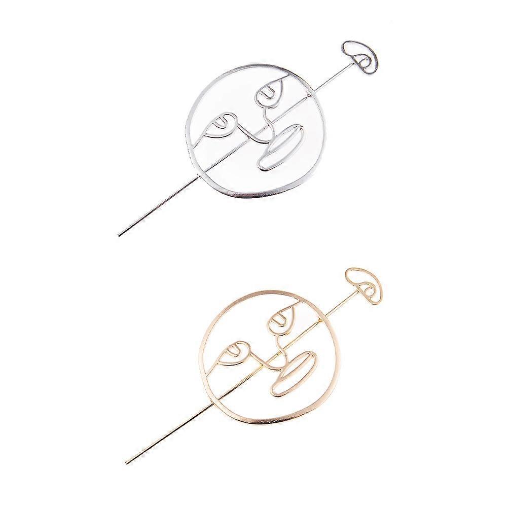 Assorted Color Hair Cuff Clips with High Polished Surface for Decoration Alloy 2pcs