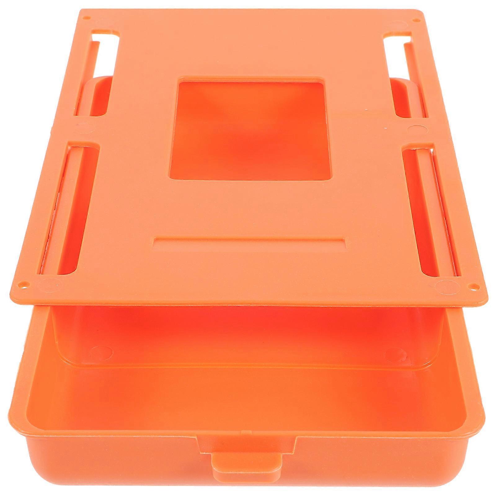 Rectangular Table Accessories Organizer For Home Owners 21.5x15.5cm Orange Space-saving 1Pack