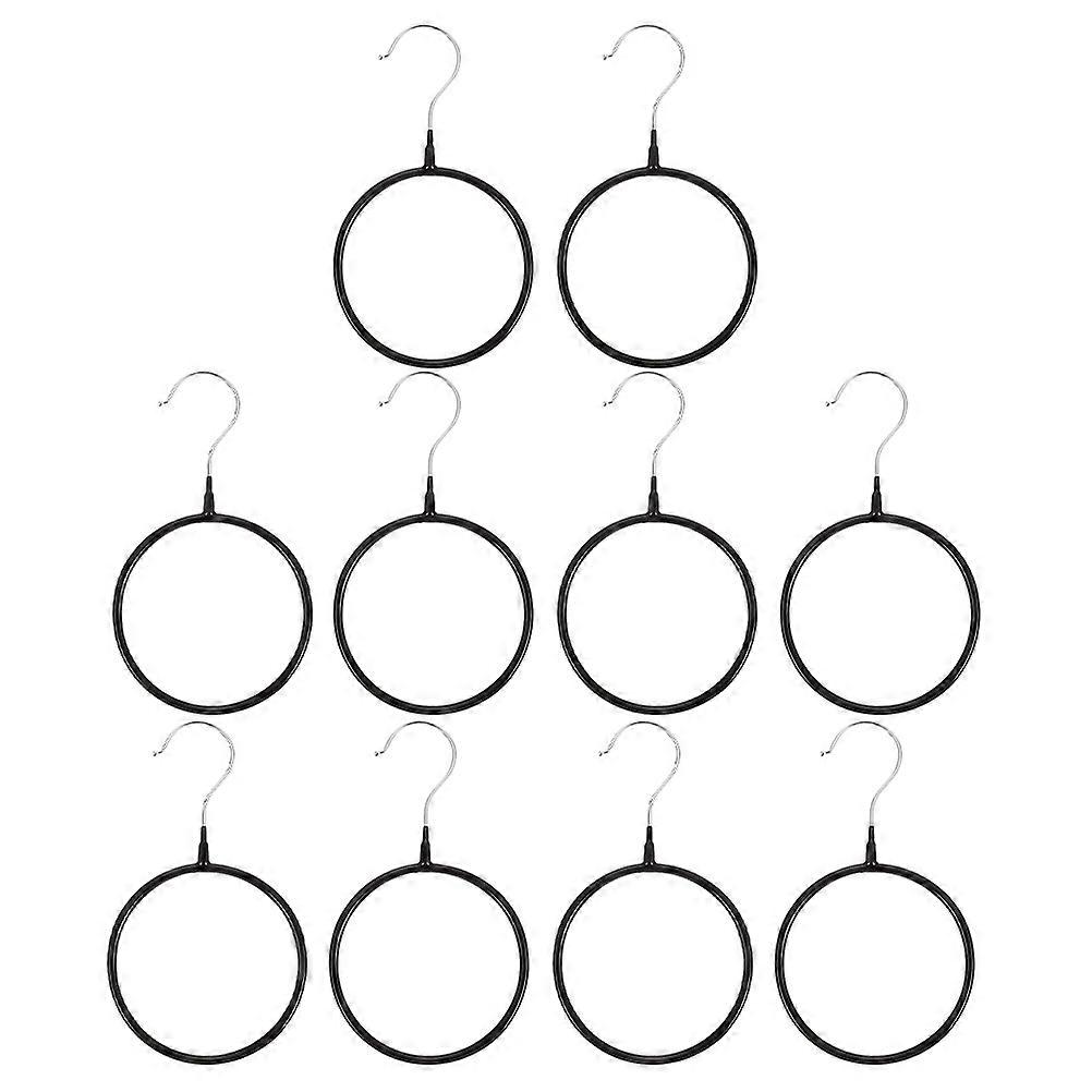 Scarf Hanger Rings with Hook – Lightweight Closet Organizer for Scarves, Belts, Ties, and Towels – Strong Bearing Capacity for Closet & Retail Display