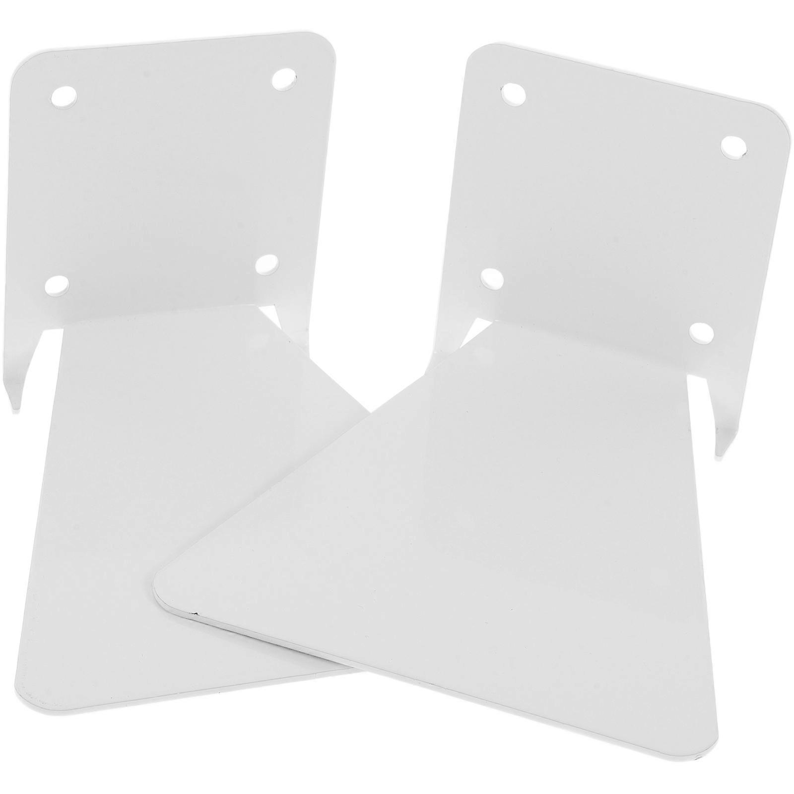 Floating Bookshelves 2Pcs Metal Floating Shelf For Homeowners Height Adjustable Display Books White Modern Sleek Design