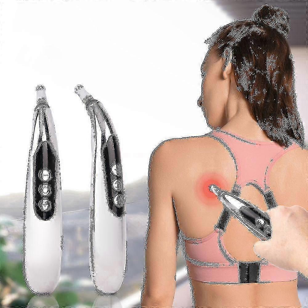 Penna per agopuntura ricaricabile USB Penna per massaggio a energia meridiana laser a 5 teste