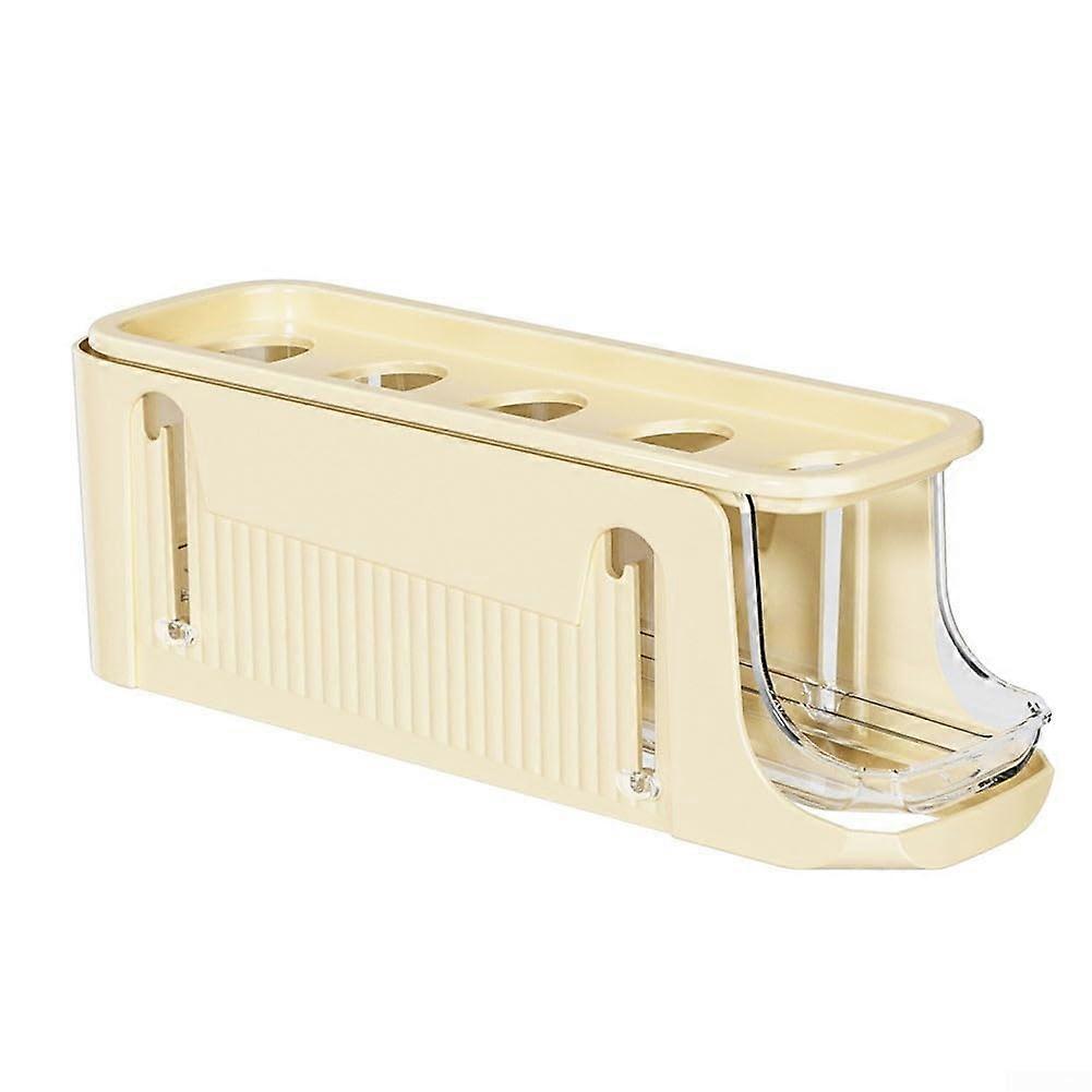 Space-Saving 3-Tier Egg Holder for Refrigerators, Automatic Dispenser Design, Secure and Organized Storage, White