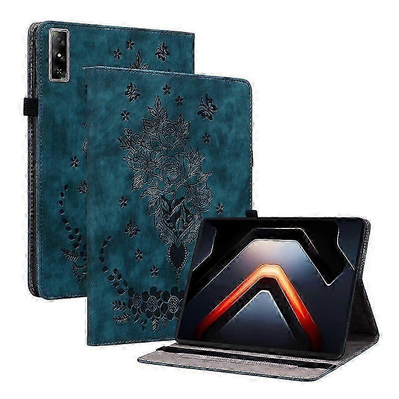2025 Butterfly Rose Embossed Leather Tablet Case