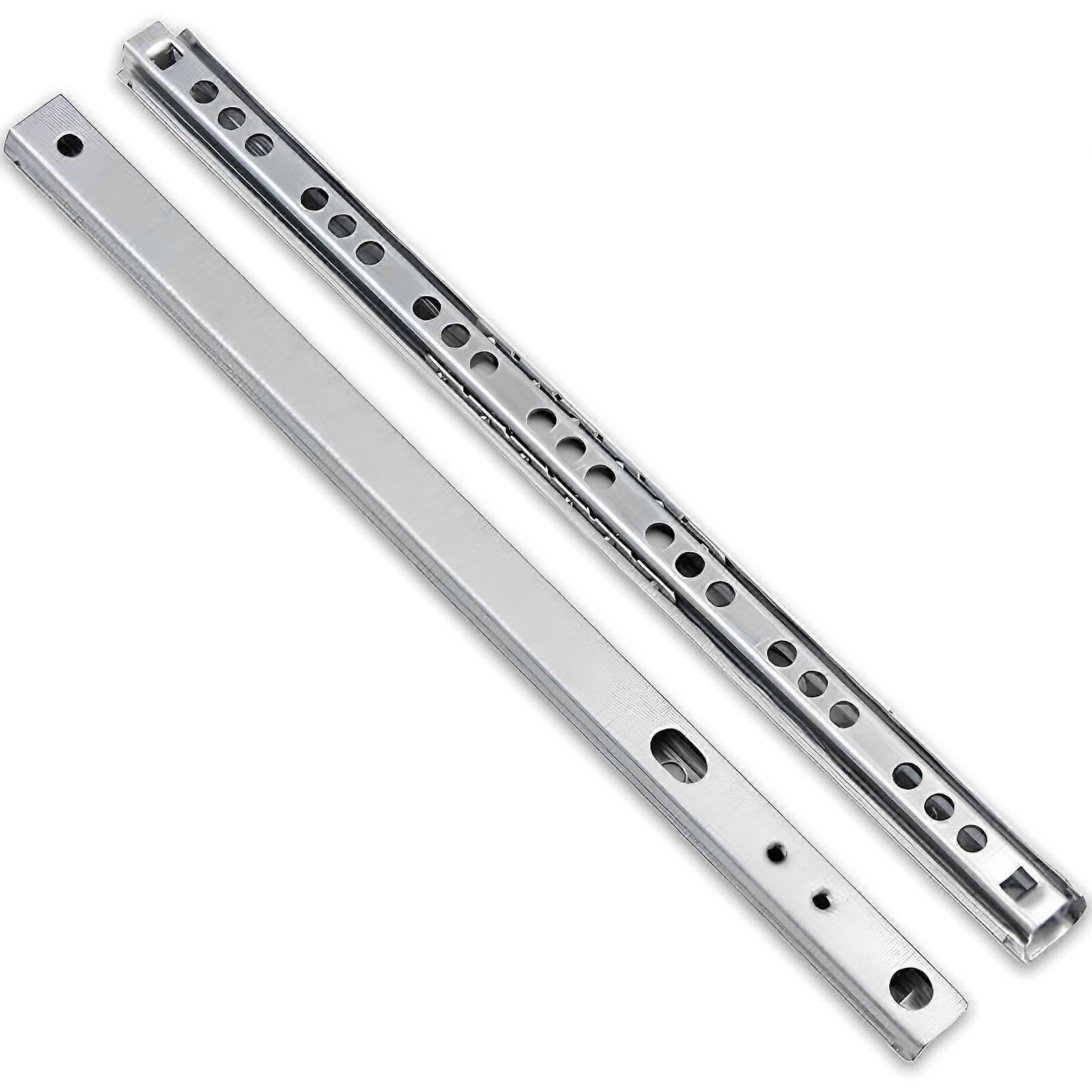 Ball Bearing Double Direction Rails Metal Drawer Runners 182-500 Mm Partially Stretched Drawer Guides Silver