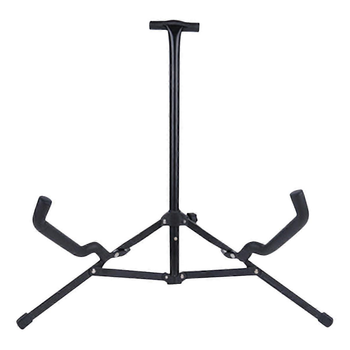 Foldable Guitar Stand - Adjustable Height, Portable For Guitars, Basses And Lute - For Performances And Travel