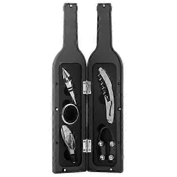 Gift set, 5x Wine accessories - Wine bottle Black