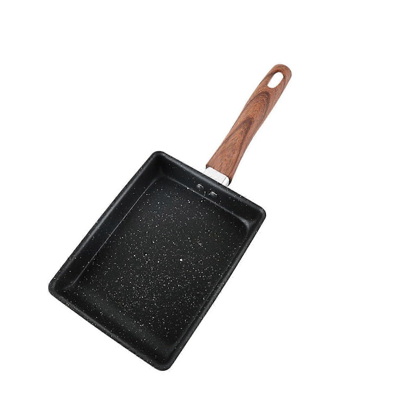 Non Stick Square Frying Pan Tamagoyaki Pan 1Pc Lightweight Heat Resistant Handle High Temperature for Cooking Eggs Steaks