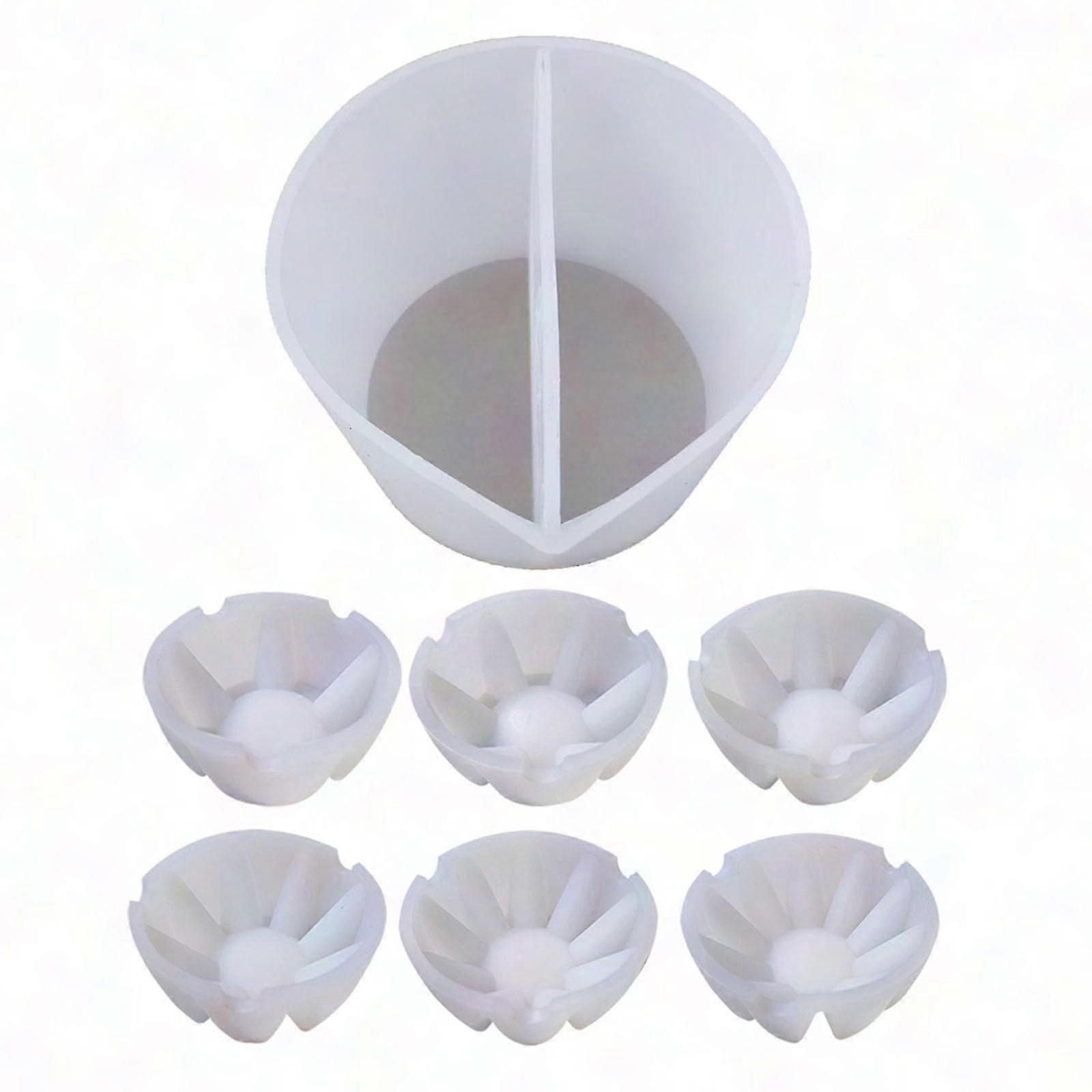 Silicone Split Cup 2/3/4/5 Compartments Reusable Silicone Pouring Divided Cups for Liquids